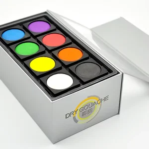 Non-Toxic Water-Soluble Dry Gouache Paint Set 8 Colors