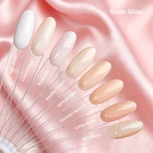 Nude Gel Polish Collection, 9 Soft Creamy Colors, UV LED Nail Gel