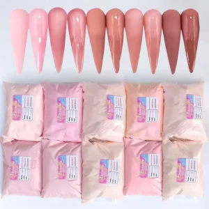Nude and Clear EMA Dip Acrylic Powder Set, 10ml, 1oz, or 1kg