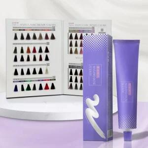 ODM Italian Permanent Super Black Hair Dye Cream with Hair Color Chart and Developer
