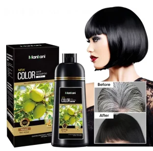 OEM 3 in 1 Herbal Hair Color Dye Cream Fast Gray Coverage Long Lasting Ammonia Free Black Hair Dye Shampoo for Women and Men