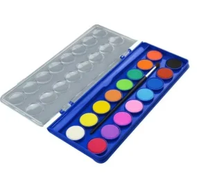 OEM Child Watercolor Paint Set 12 Colors ASTM Certificated Plastic Box Water Color