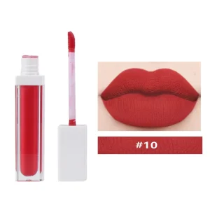 OEM Makeup 20 Colors Waterproof Lipstick Matte 24 Hours White Tube High Pigment Long Lasting Liquid Lipstick