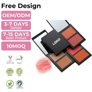 OEM Mineral Waterproof High-Pigment Matte Powder Blush and Contour Palette 18 Colors