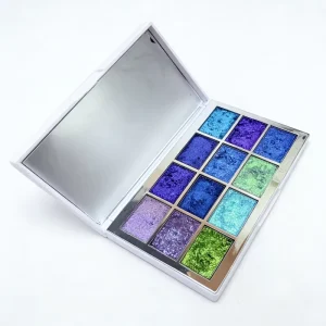 OEM ODM Super Chameleon Multi Chrome Metallic Eyeshadow Palette Custom Logo Pressed Pigment Vegan GMP Factory