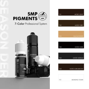 OEM Organic Semi-Permanent Permanent Makeup Scalp Tattoo Micropigmentation SMP Pigments 5 Colors Cruelty-Free Vegan