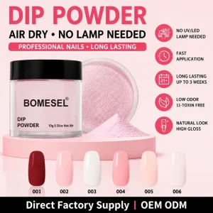 OEM Private Label Nail Dip Powder 10g Air Dry Acrylic Dipping Powder for Professional Nail Salons & Nail Brands Factory Supply