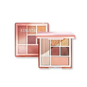 OEMODM Caramel 7 color Powder Eyeshadow Highlighter Contouring Blush Makeup Custom OEM High Appearance Sparkling
