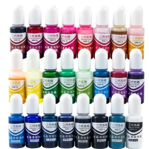 Odorless Solid Color Epoxy Resin Pigment Dye for Jewelry Making Art DIY Crafts 0.35oz 10ml Each
