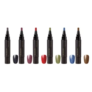 One Step Gel Nail Polish Pen Vibrant Color Portable DIY Home Manicure 5ml Capacity