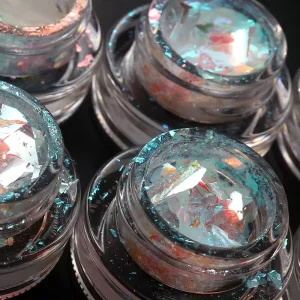 Opal Powder Nail Art Decoration Flakes Mirror Effect Holographic Glitter Iridescent Pigment Dust