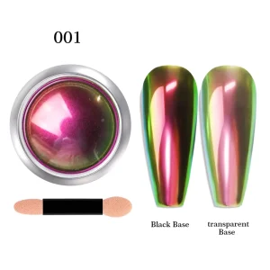 Optical Chameleon Nail Powder Mirror Effect Color Changing Aurora Chrome Pigment Nail Dust