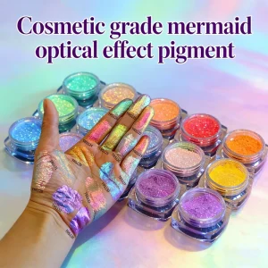 Optical Multichrome Candy Chameleon Pigment Super Chrome Hypershift Pigment with Mirror Effect & Glitter Effect for Lipgloss