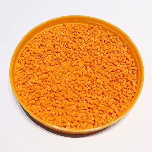 Orange Masterbatch for Food Grade PE PP PVC EVA Polymer Carrier for Film Blowing Molding and Injection