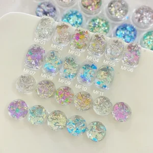 Organic Nail Art Pigment Aurora Flake Opal Flakes for Nail Coating
