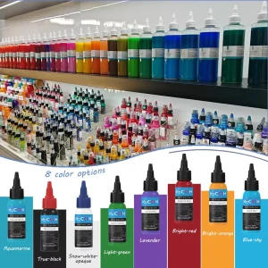 Organic Pigments 14 Basic Colors Long-Lasting Body Art Supplies Triple Black Tattoo Ink