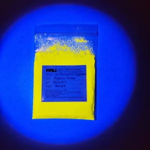 Organic UV Active Phosphor Pigment Ultraviolet Fluorescent Powder Color Yellow Active Wave 365nm