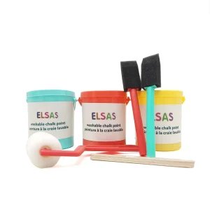 Outdoor Kids DIY Sidewalk Chalk Paint Set Washable Buckets of Colored Chalks for Painting
