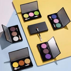 Own Brand New 3 Color Metallic Satin Pearlescent Matte Eyeshadow Palette Waterproof Smudge Proof High Pigment DIY Fine Texture
