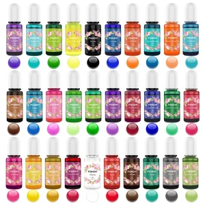 PJ018 DIY Hand-Made Art Craft 30 Colors High-Concentration Liquid Color Pigment Organic Ink Epoxy Resin Dye Paint