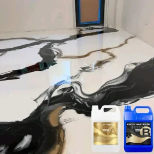 PURCOAT High Gloss Hardness Metallic Pigment Floor Coating Metallic Epoxy Floor Resin