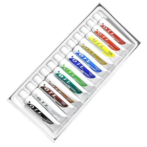 Paint You Free Sample 12ml Aluminum Tube 12 Colors Oil Based Watercolor Paint Set for Painting School Supply