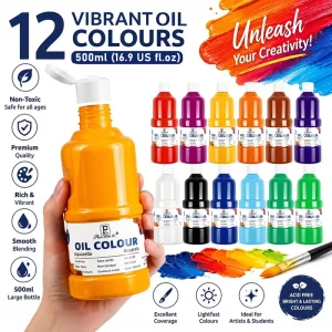 Panwenbo 250 500ml 12 Colors OlL Paint Professional Artist Oil Color Non toxic Oil Paint Set for Painting