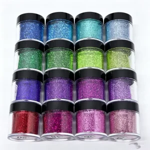 Party Decoration Small Jars Glitter Sample Metallic Glitter Powder Ultra Fine Glitter for Nail Craft Tumbler Festival Decoration