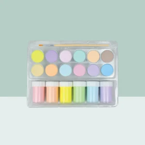 Pastel Color Paint Set 12 Colors Safe Washable Watercolor Acrylic Pigment Kit for Children Art Drawing and Creative DIY