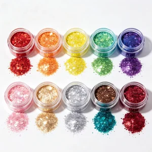 Pearlescent Mica Flake Glitter Pigment Cosmetic Grade Multicolor Eyeshadow Chunky Shimmer