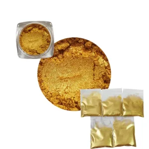 Pearlescent Mica Powder for Cosmetics Pearlescent Gold Powder Sparkle Powder Pearlescent Glitter Bulk Free Samples