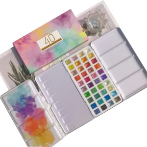 Pearlescent Watercolor Paint Set 18 20 40 Colors Glitter Metallic Color Pigments
