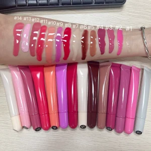 Peptide Lipgloss Private Label Glossy Cosmetics Lip Makeup Lipstick OEM ODM 21 Color Shades Peptide Lip Tint
