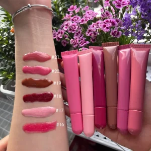 Peptide Lipgloss Private Label Long Lasting Gloss Pigment 20 Colors with Your Own Logo Lip Gloss Lipstick