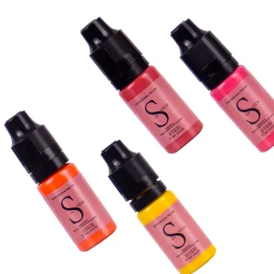 Permanent Makeup Pigment Tattoo Ink Set, Organic Eyebrow Colors