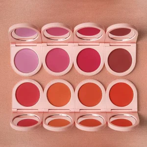 Pigment Blusher Private Label Vegan Shimmer Blush Palette Waterproof Makeup