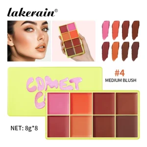 Pigment Private Label Vegan Glow 2 in 1 Blusher Makeup Powder Cream Blush 8 Colors Highlighter Blush Contour Palette
