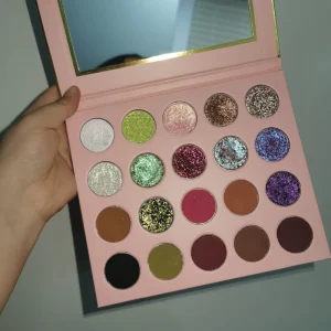 Pink 20 Color Customize CHROME SPECIAL EFFECT SHADOWS Highly Pigmented Pressed Multichrome Matte Eyeshadow Palette