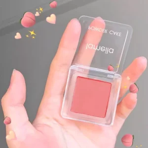 Pink Blush Pigment Palette Mineral Pressed Powder Blusher Waterproof Natural Finish Face Makeup