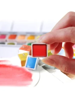 Plastic Package High Pigment Cake 24 Colors Solid Custom Watercolor Paints for Artist Student Factory Custom