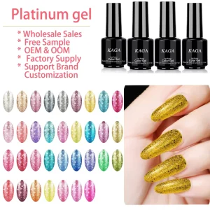 Platinum Liquid Gel Polish French High Pigment Natural Glitter Sparkle UV Led Nail Gel Salon Manicure OEM ODM Supplies