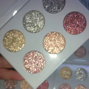 Popular Vegan Unbranded Beauty Vendor Makeup Daily Private Label Eye Shadow Pallet Glitter Diamond Luxury Eyeshadow Palette