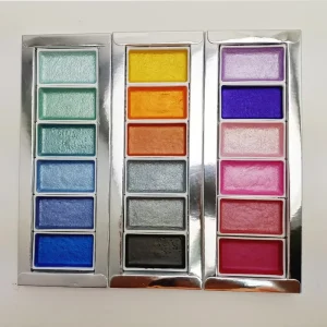 Portable Shimmer Metallic Watercolor Paint Set for Artists, Students, and Hobbyists
