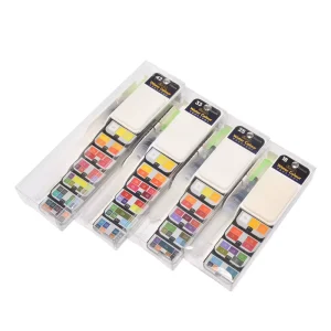 Portable Solid Watercolor Paint Set for Artists