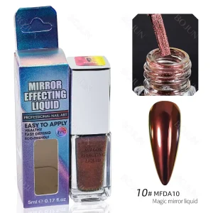 Premium Bojun MFDA 16 Colors Chameleon Mirror Powder Glass Bottle Individual Box Color Shifting Metallic Nail Art Chrome MSDS