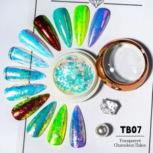 Premium Bojun TB01 07 Chameleon Powder Multi chrome Color Shifting Iridescent Glitter Titanium DIY Nail Art TPO Free MSDS Bulk
