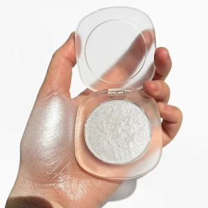 Pressed Powder Highlighter and Contour Palette with Shimmer Mineral Face Powder