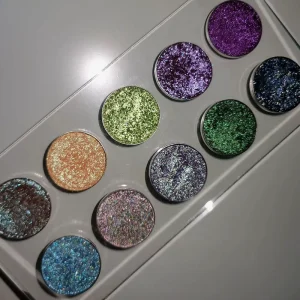 Private Label 10 Color Duochrome Multichrome Eye Shadow Palette High Pigment Makeup Palette Eyeshadow Palettes