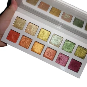 Private Label 12 Color Private Label Eye Shadow Palette Waterproof Long Lasting Glitter High Pigment Powder Metallic Dark Fair
