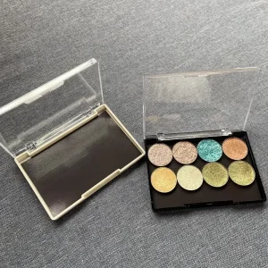 Private Label 26mm Holographic Pigment Glitter Duochrome Eyeshadow Palette Magnetic Makeup Palette for Eye Low MOQ Empty